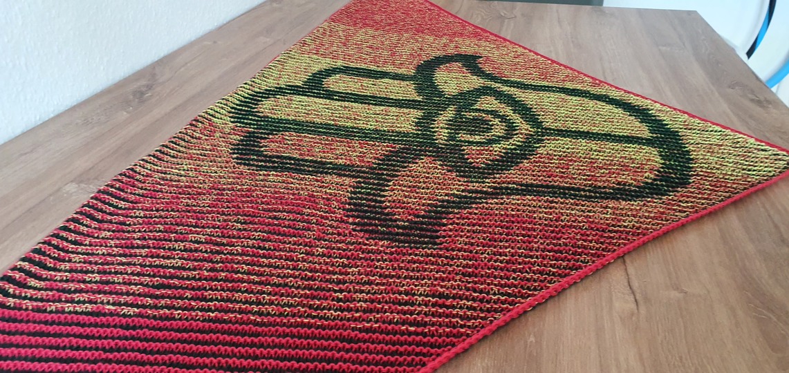 Fatimas Hand, Schattenstricken, Illusionsstricken, Motivtuch