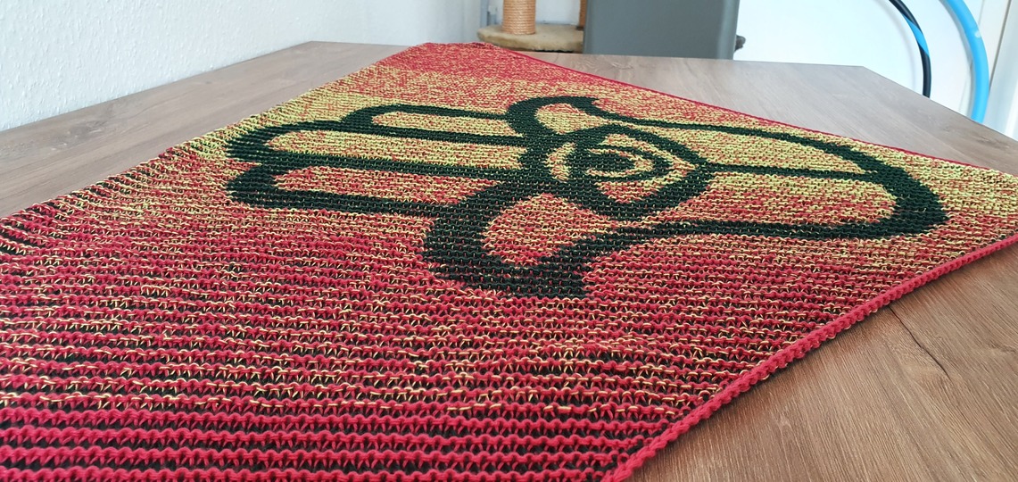 Fatimas Hand, Schattenstricken, Illusionsstricken, Motivtuch