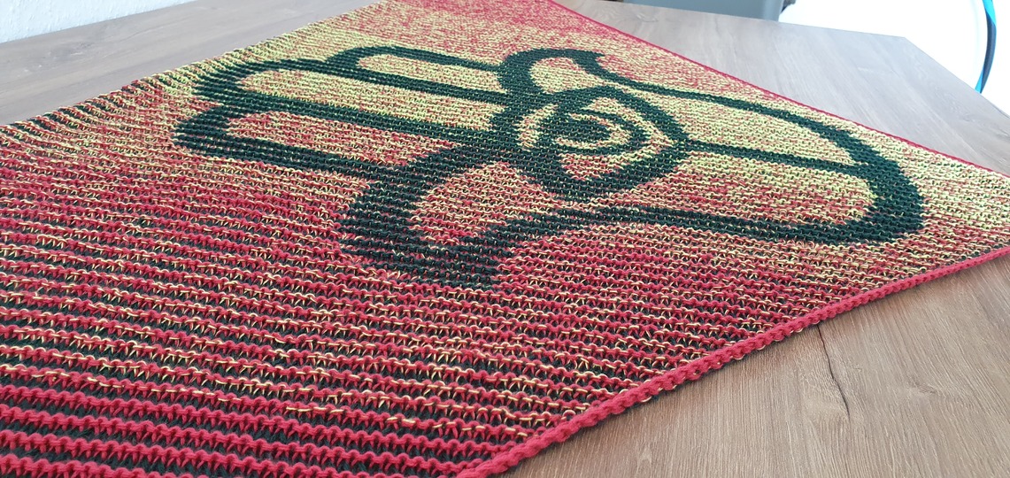 Fatimas Hand, Schattenstricken, Illusionsstricken, Motivtuch