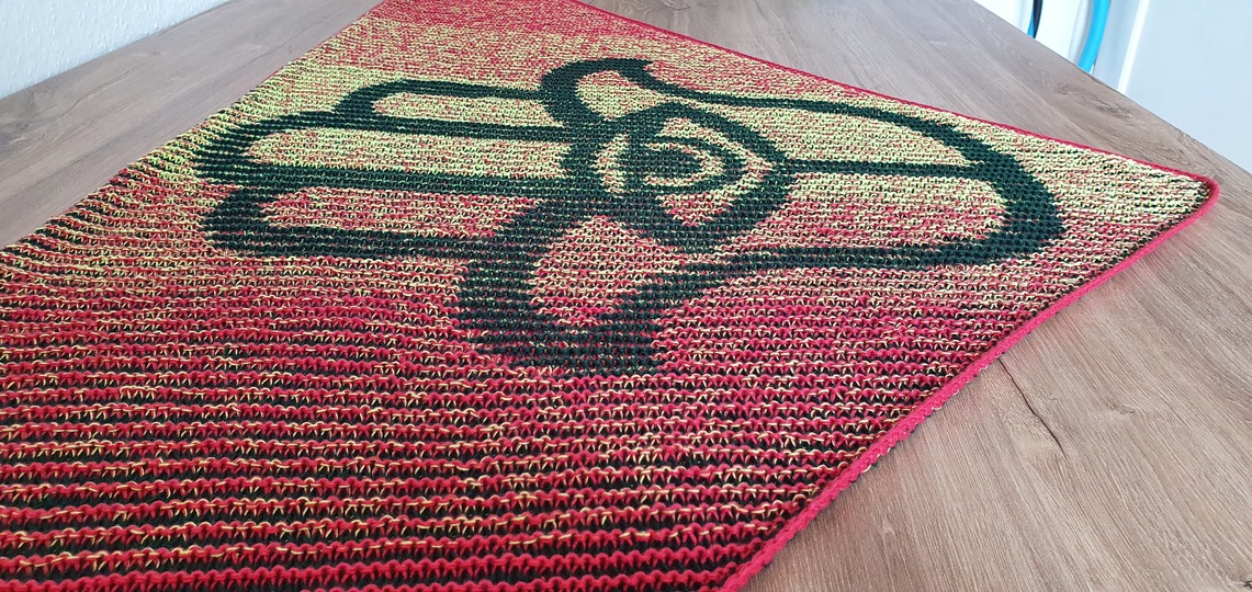 Fatimas Hand, Schattenstricken, Illusionsstricken, Motivtuch