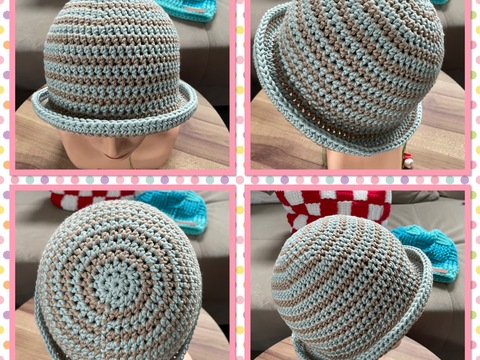 DIY-Häkelanleitung: Sommerhut mit buntem Ringeldesign