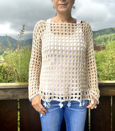 Sommerliches Häkelshirt - Tunika "Strandgut"