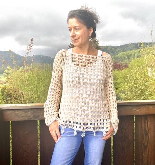 Sommerliches Häkelshirt - Tunika "Strandgut"