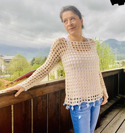 Sommerliches Häkelshirt - Tunika "Strandgut"