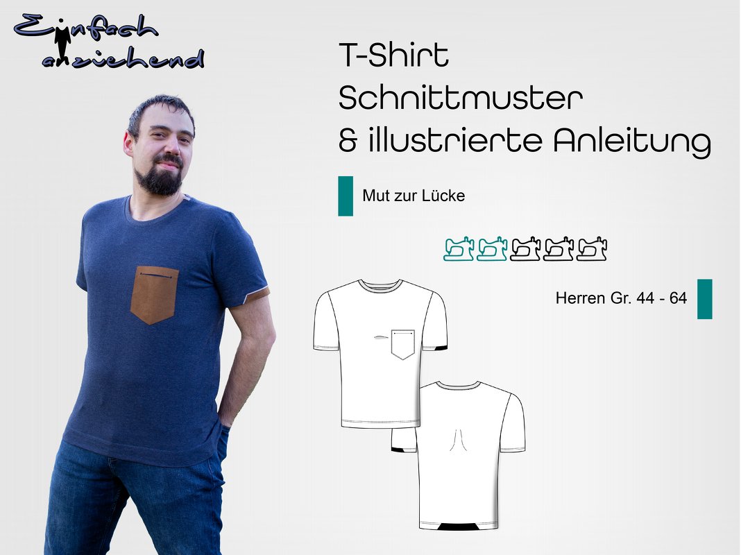 Schnittmuster T-shirt Mut zur Lücke Gr. 44 - 64