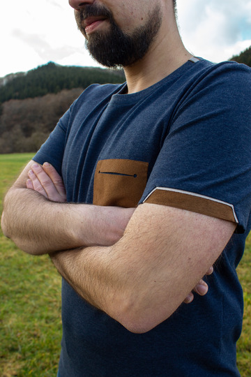 Schnittmuster T-shirt mit Einsätzen und Brusttasche Herren Gr. 44 - 64