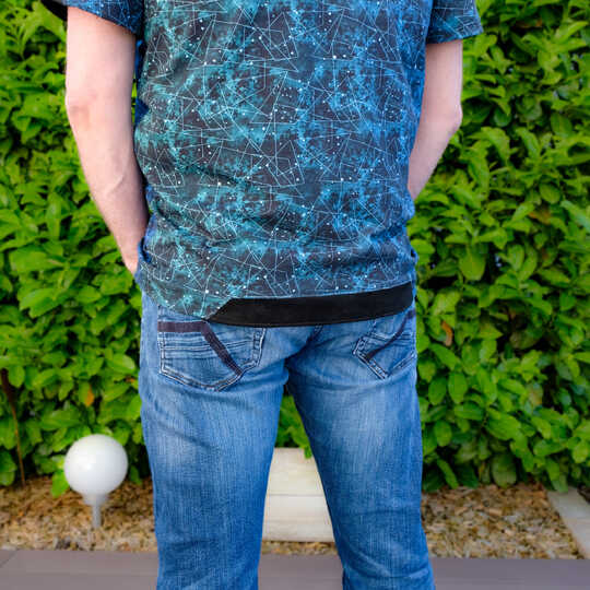 Schnittmuster T-shirt mit Einsätzen und Brusttasche Herren Gr. 44 - 64