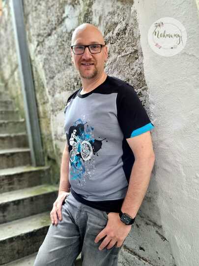 Schnittmuster T-shirt mit Einsätzen und Brusttasche Herren Gr. 44 - 64