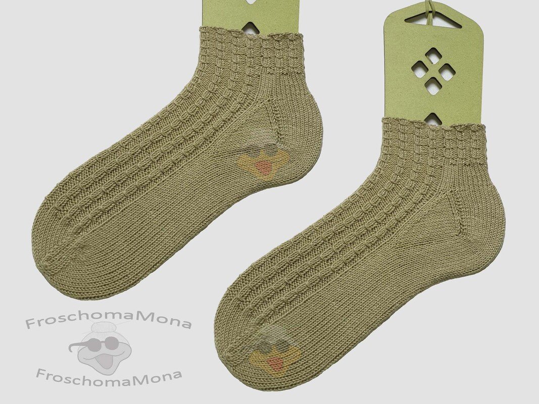 Kurze Söckchen Socken ab Spitze Schummel Zopf ergonomischer Übergang Zöpfe - Bild 3