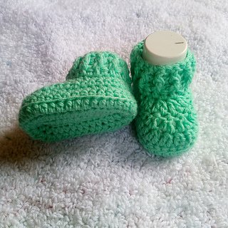 Crochet baby booties worked flat - Image 5