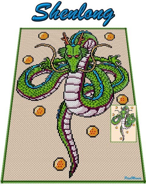 DRAGON - pattern for sc crochet blanket - Image 3