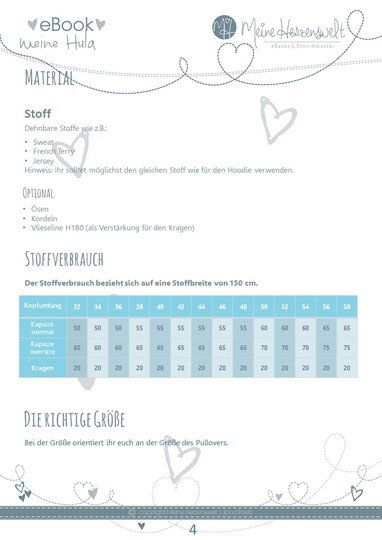 Wickelkapuze Damen – E-Book Schnittmuster Gr. 32-58 – Hula