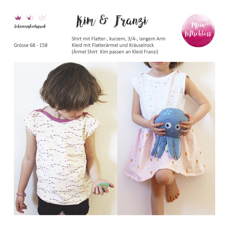 Kombi - E-Book Shirt Kim &amp; Kleid Franzi Gr. 68-158