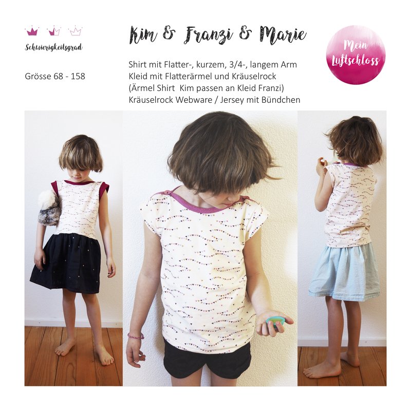 Kombi - E-Book Shirt Kim, Kleid Franzi, Rock Marie Gr. 68-158