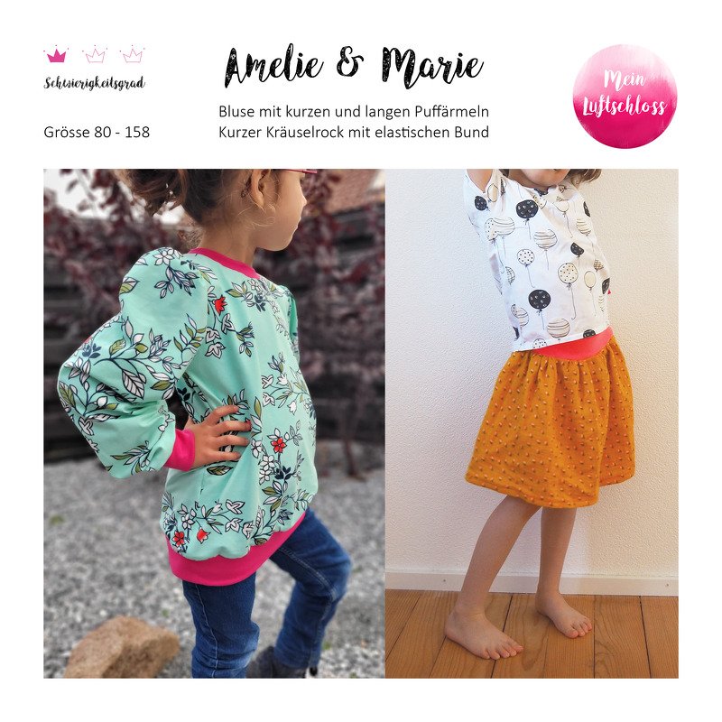 Kombi - E-Book Bluse Amelie &amp; Rock Marie Gr. 80-158