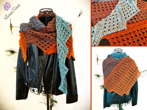 Crochet Pattern Triangular Scarf "Rhoxane"