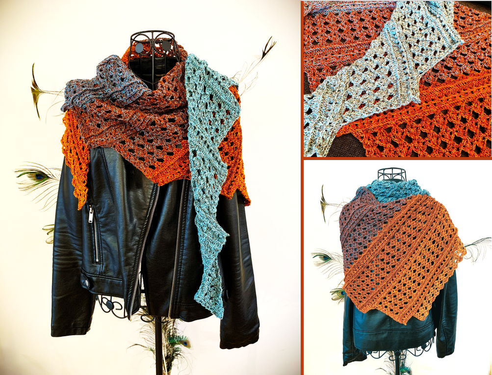 Crochet Pattern Triangular Scarf "Rhoxane"