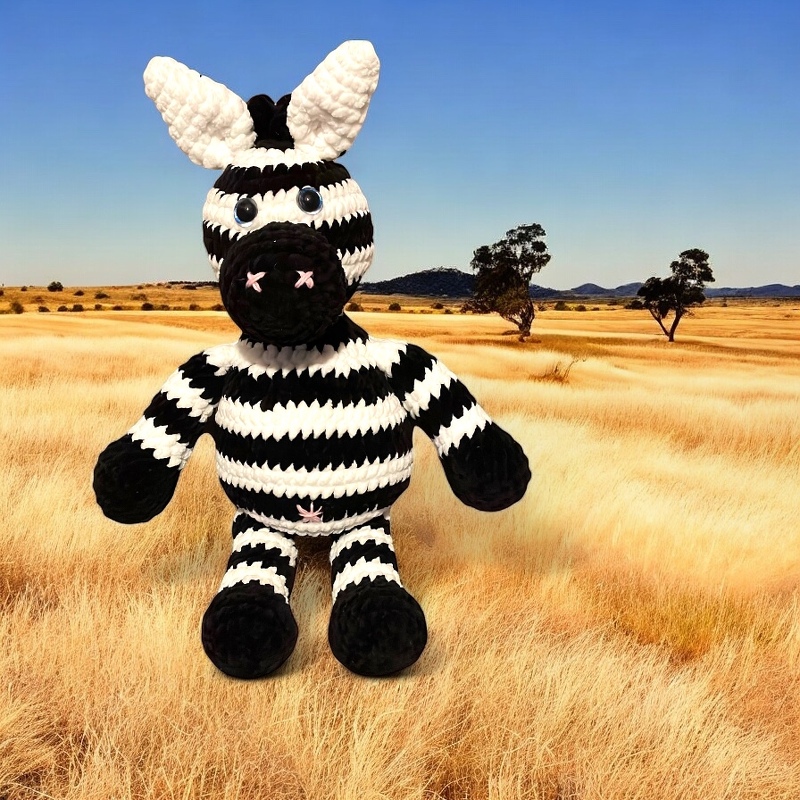 Zuse, das kleine Zebra - ausführliche Häkelanleitung für ein Zebra