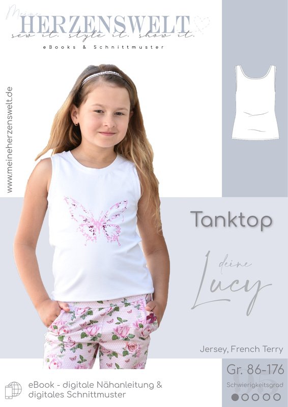 Tanktop Kinder – E-Book Schnittmuster Gr. 86-176 – Lucy