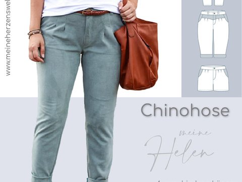 Chinohose Damen – E-Book Schnittmuster Gr. 32-50 – Helen