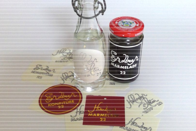 Etiketten Beeren Plotterdatei SVG DXF