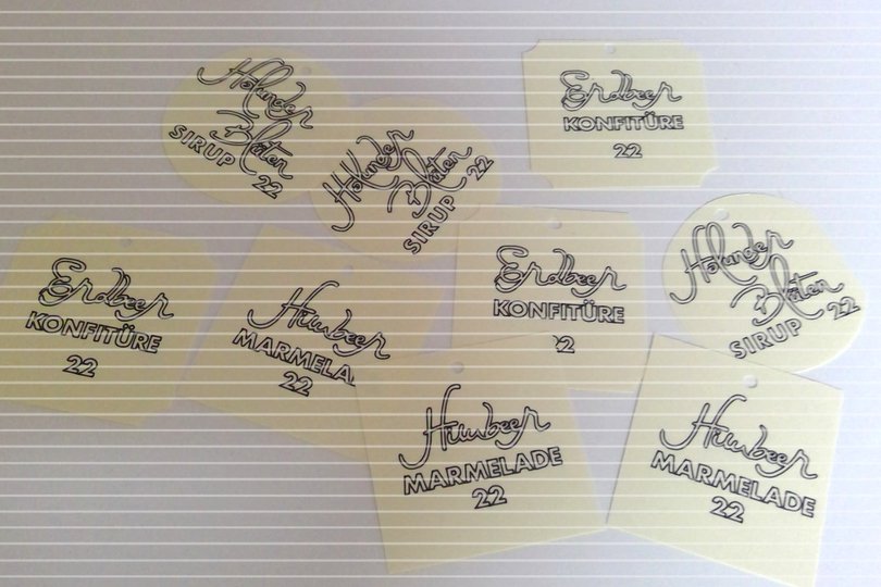 Etiketten Beeren Plotterdatei SVG DXF