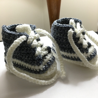 Crochet Baby Sneakers Worked Flat - Image 5