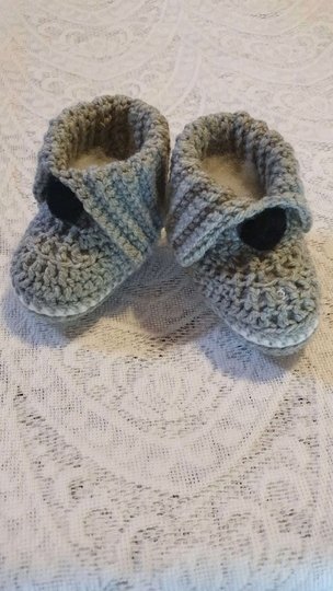 Crochet Cuff Baby Booties