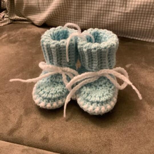 Crochet Cuff Baby Booties
