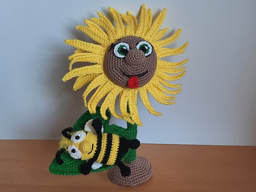 Der dicke Willy und die Sonnenblume - Amigurumi Häkelanleitung