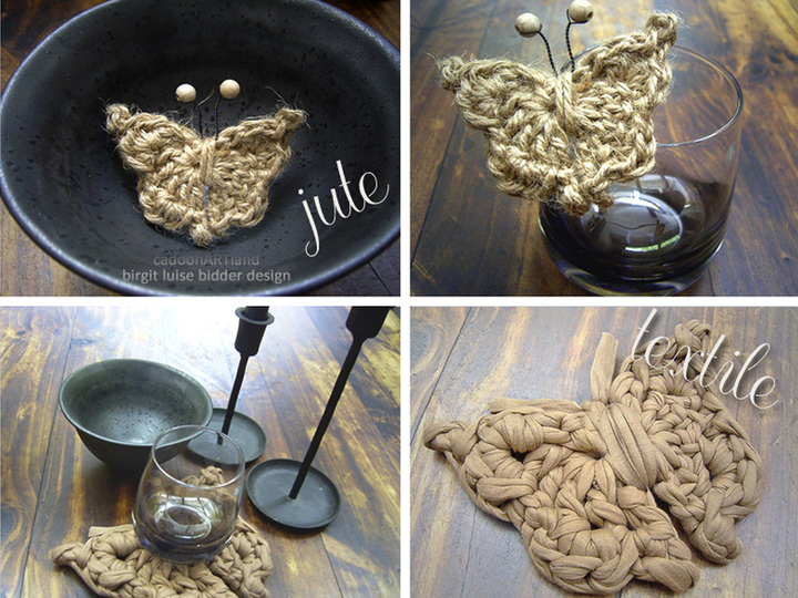 Schmetterling häkeln, Hutnadel Brosche Miss Butterfly, Deko