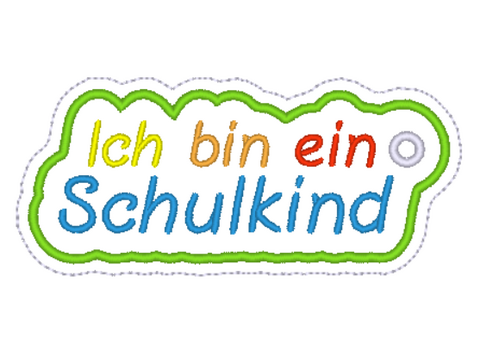 Schulkindbutton 6 ITH 10x10 Rahmen