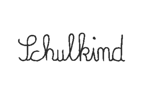 Schulkind Handschrift DOODLE 10x10 Rahmen