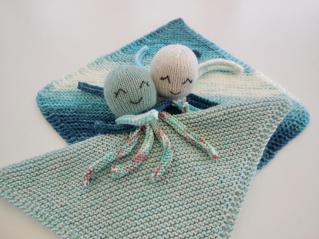 Schnuffeltuch - Kuscheltuch Krake - Strickanleitung - Bild 6