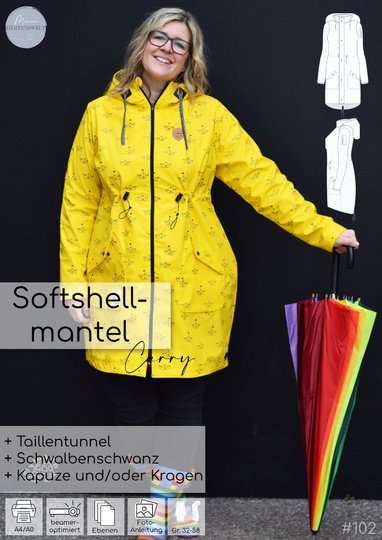 Softshellmantel Damen – E-Book Schnittmuster 32-58 – Carry