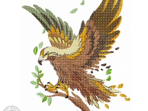 Adler Stickdatei – Majestätischer Greifvogel für deine Stickmaschine