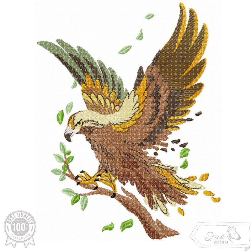 Adler Stickdatei – Majestätischer Greifvogel für deine Stickmaschine