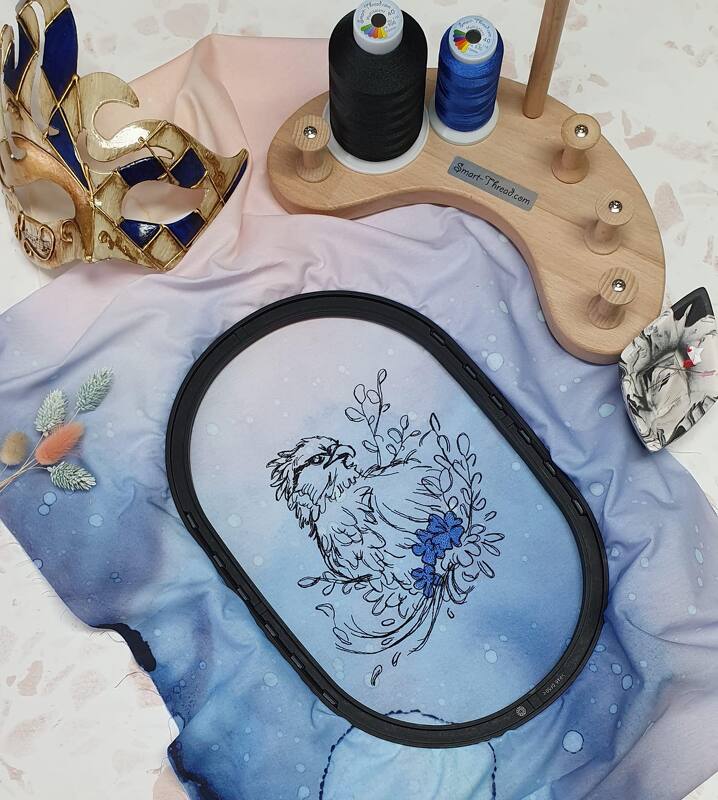 Adler Stickdatei – Elegantes Doodle mit floraler Note - Bild 2