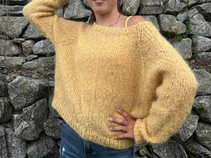 Strickanleitung * Pullover * 3 Größen * ohne Nähte *