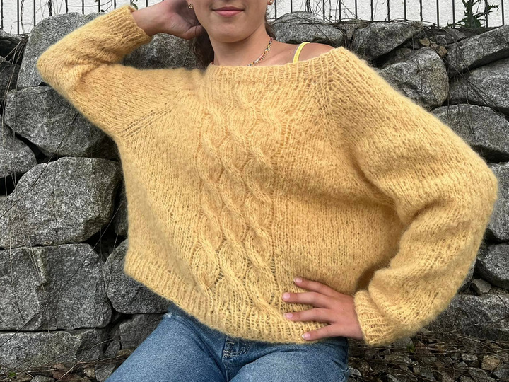 Strickanleitung * Pullover * 3 Größen * ohne Nähte *