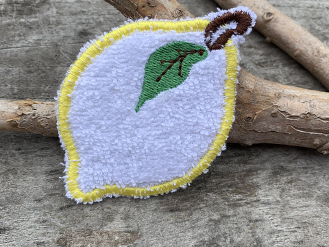 Abschminkpad Zitrone Stickdatei ITH 10x10 cm Waschpad