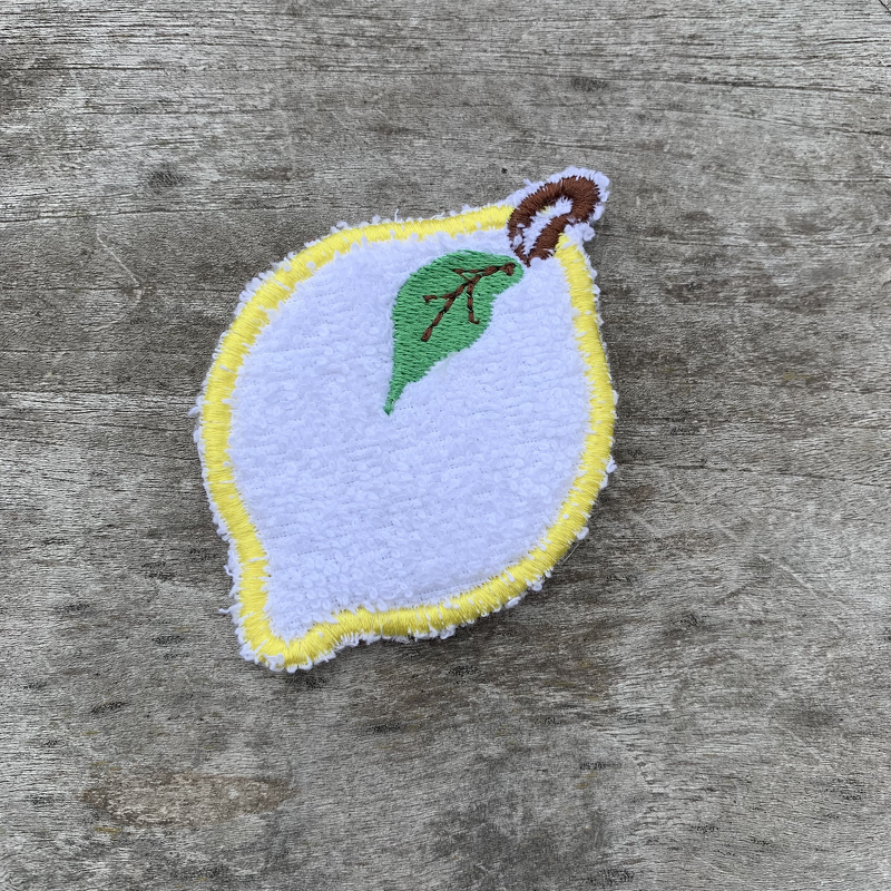 Abschminkpad Zitrone Stickdatei ITH 10x10 cm Waschpad