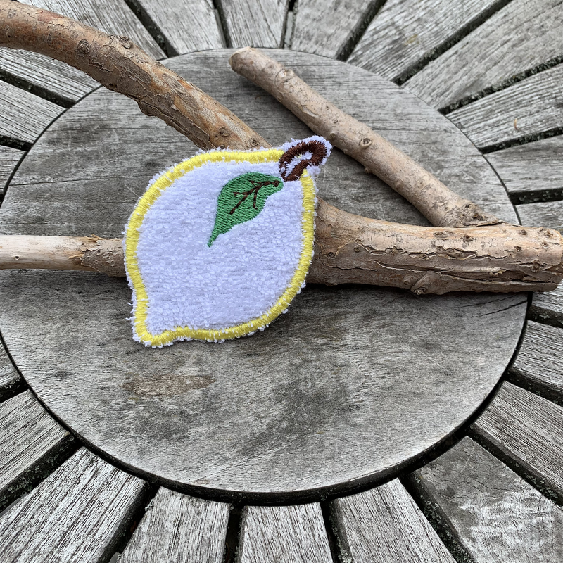 Abschminkpad Zitrone Stickdatei ITH 10x10 cm Waschpad - Bild 6