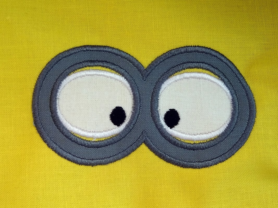 Augen mit Brille Stickdatei für Kuscheltiere Bettschlagen - Bild 5