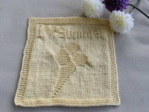 Strickanleitung Waschlappen / Spültuch "Summer Love" - ganz einfach