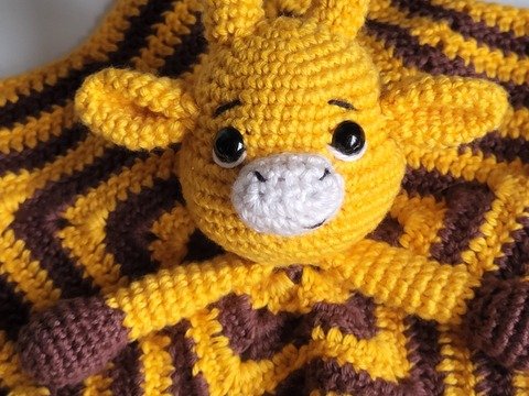 Schnuffeltuch Giraffe Häkelanleitung