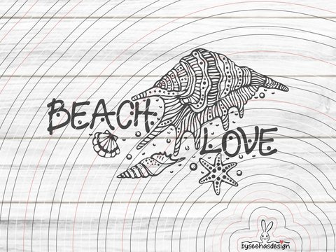 Beach Love Plotterdatei SVG DXF
