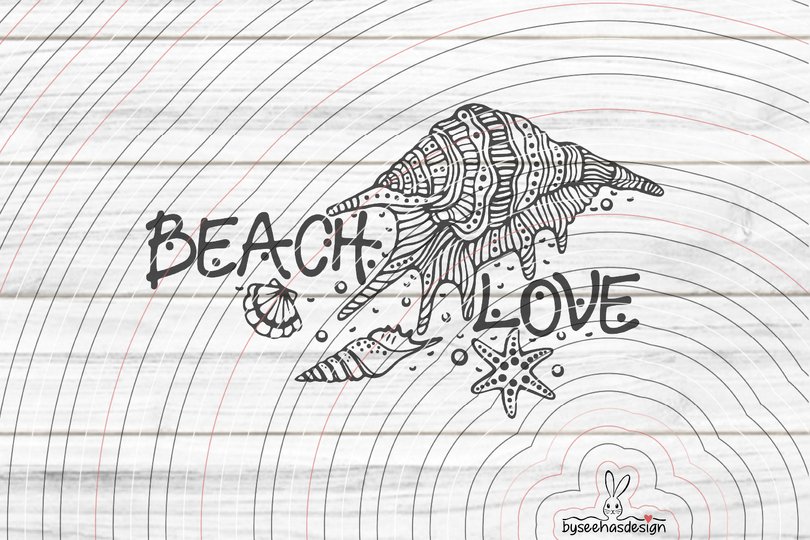Beach Love Plotterdatei SVG DXF