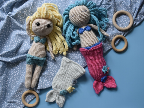 Häkelanleitung für Meerjungfrau mit Flosse „Merle“