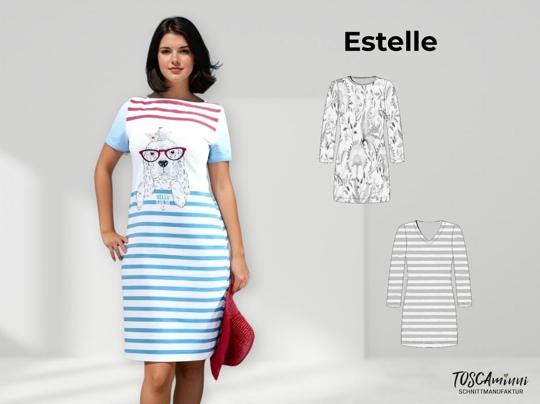 Kleid Estelle Gr. 34-46 Schnittmuster und Nähanleitung
